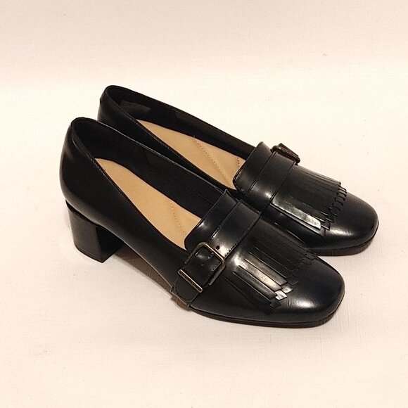 Clarks Artisan Woman's Tealia Maye Loafer Size 6 NEW Black Leather - Picture 2 of 6